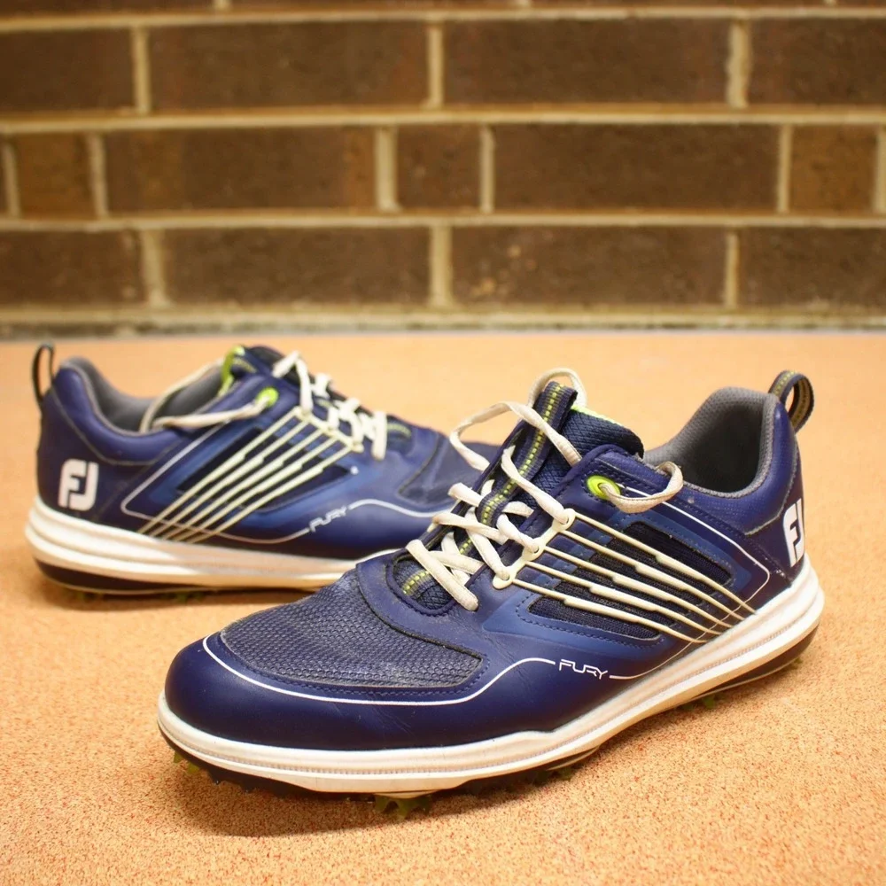 FootJoy FJ Fury Golf Shoes Soft Spikes 51101 Mens Sz 10 Blue White